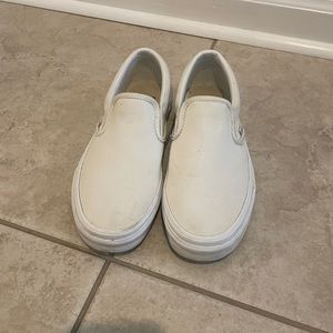 White slip on vans